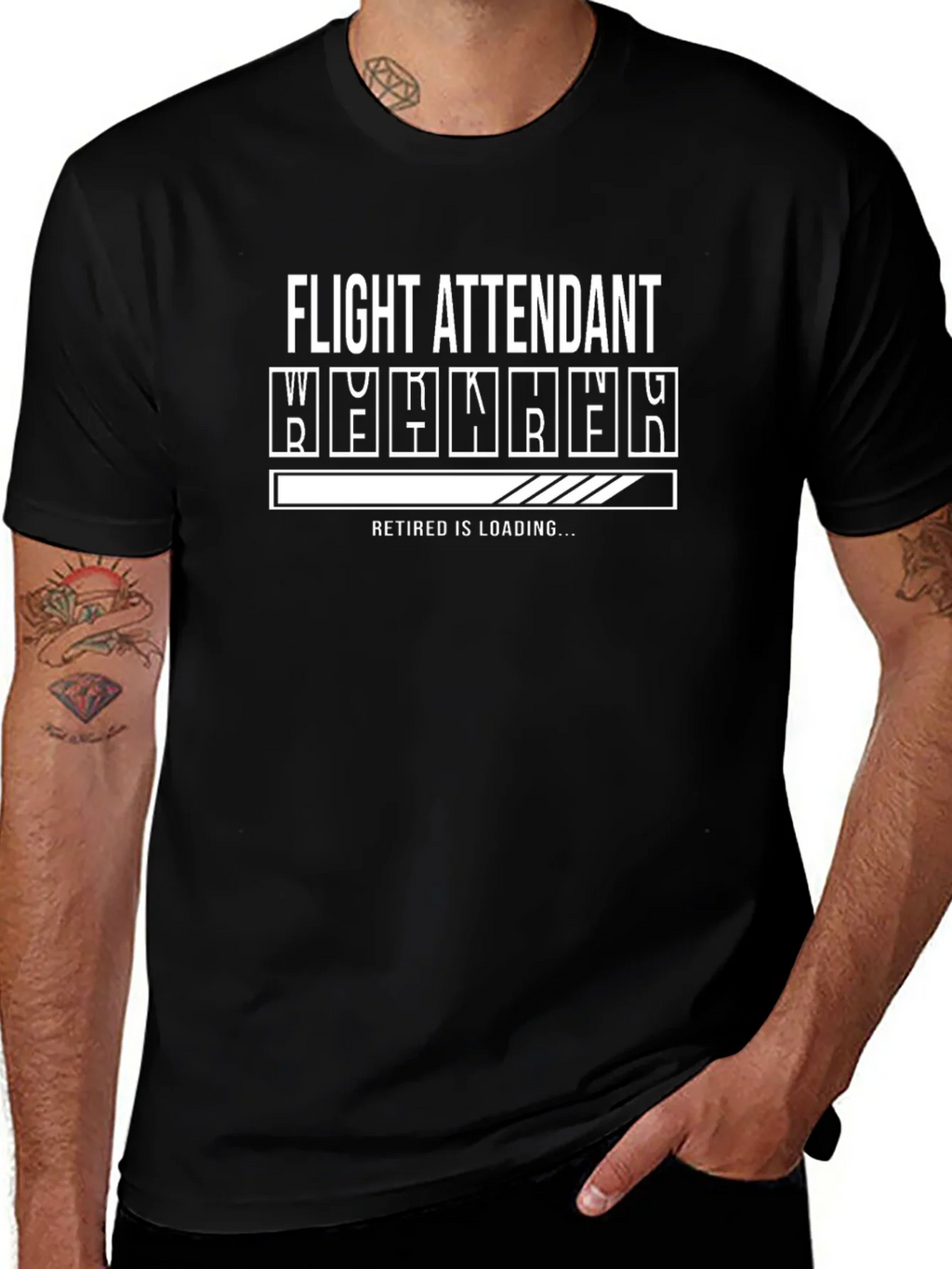 Flight Attendant Retirement Loading T-Shirt