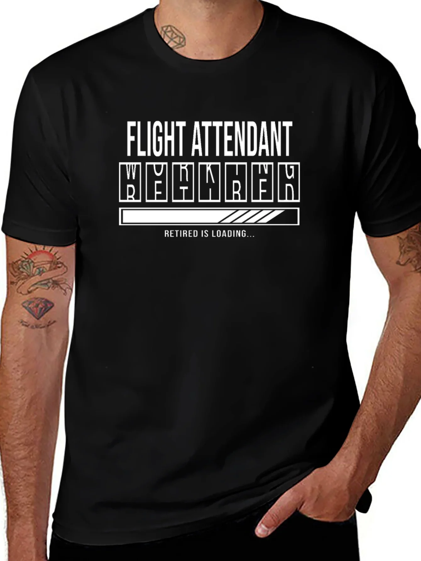 Flight Attendant Retirement Loading T-Shirt