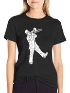 Trombone Player Graphic Tee - Black Cotton