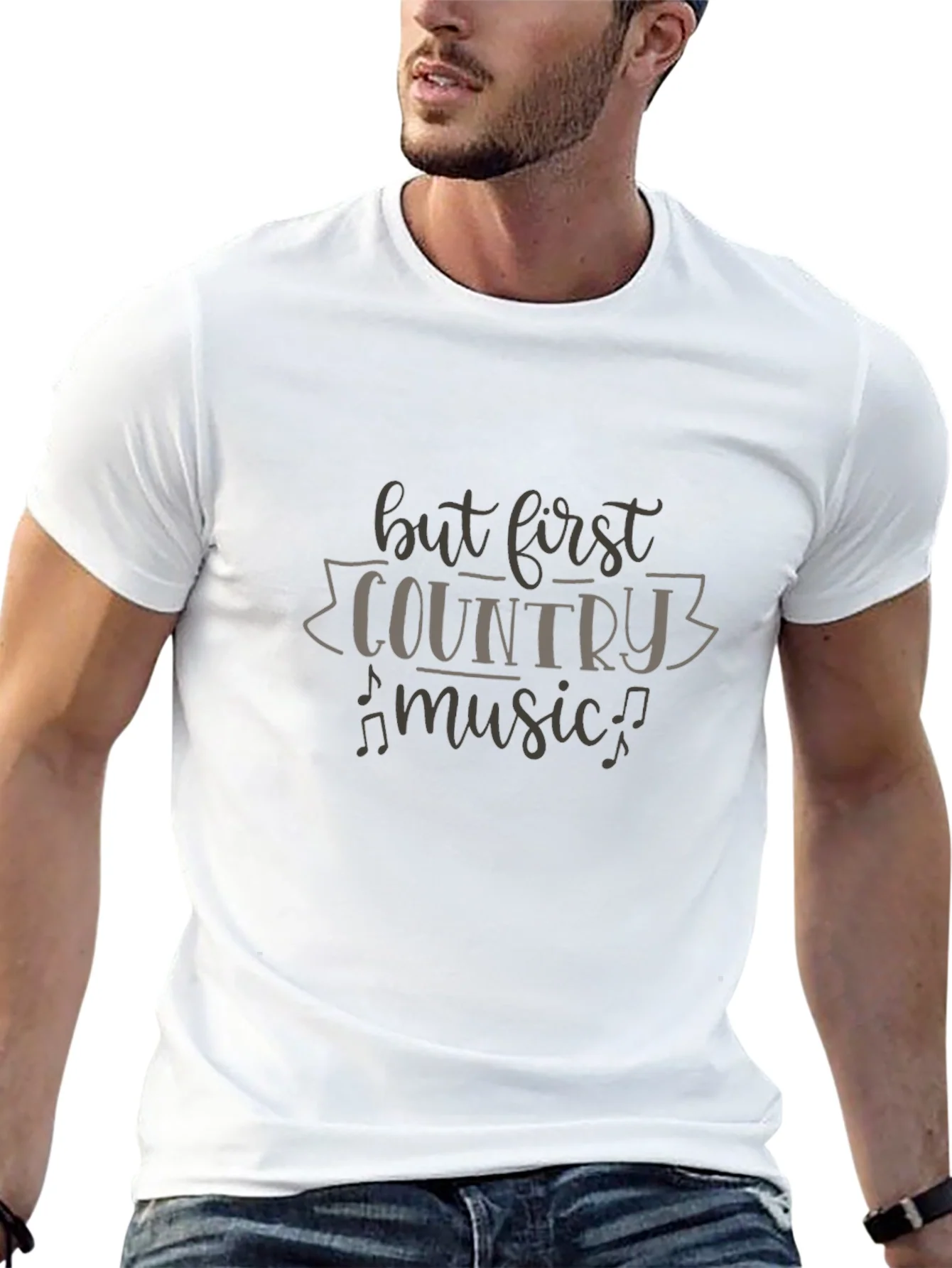 But First Country Music T-Shirt - Black