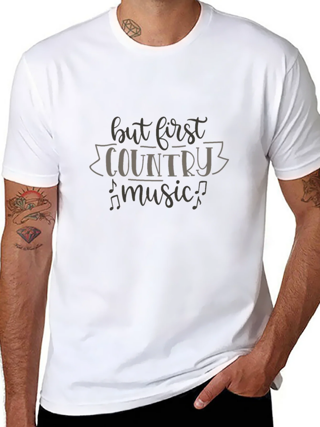 But First Country Music T-Shirt - Black