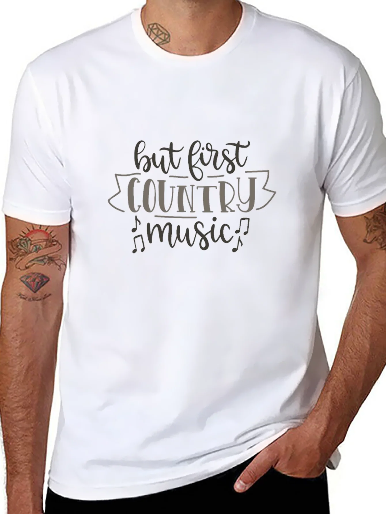 But First Country Music T-Shirt - Black
