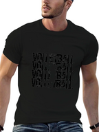 Volleyball Graphic Tee - Black Cotton Blend T-Shirt