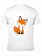 Cute Fox Graphic Black T-Shirt - Soft Cotton Blend
