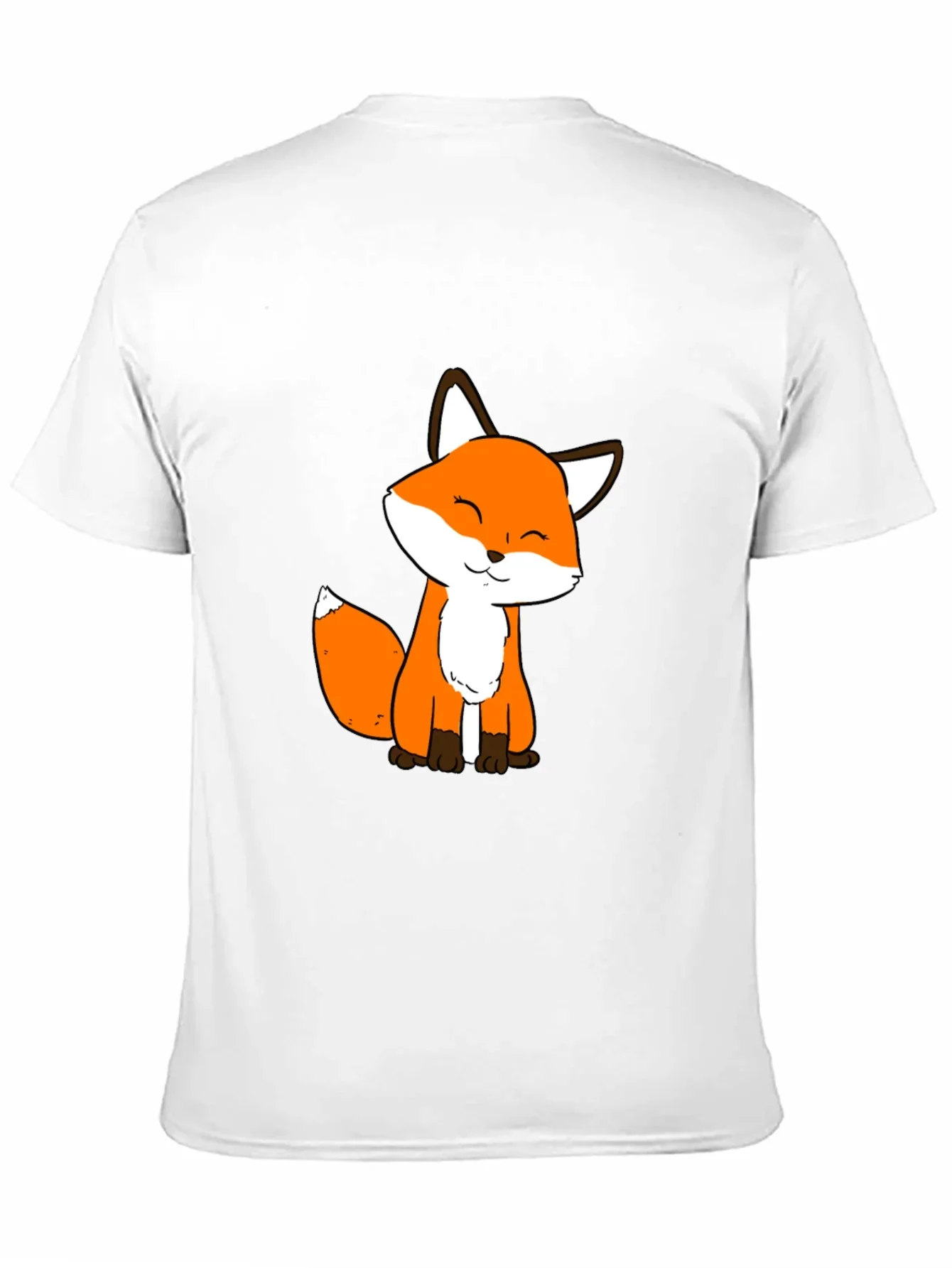 Cute Fox Graphic Black T-Shirt - Soft Cotton Blend