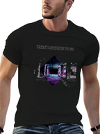 Edgy Nowhere To Go Graphic Black T-Shirt