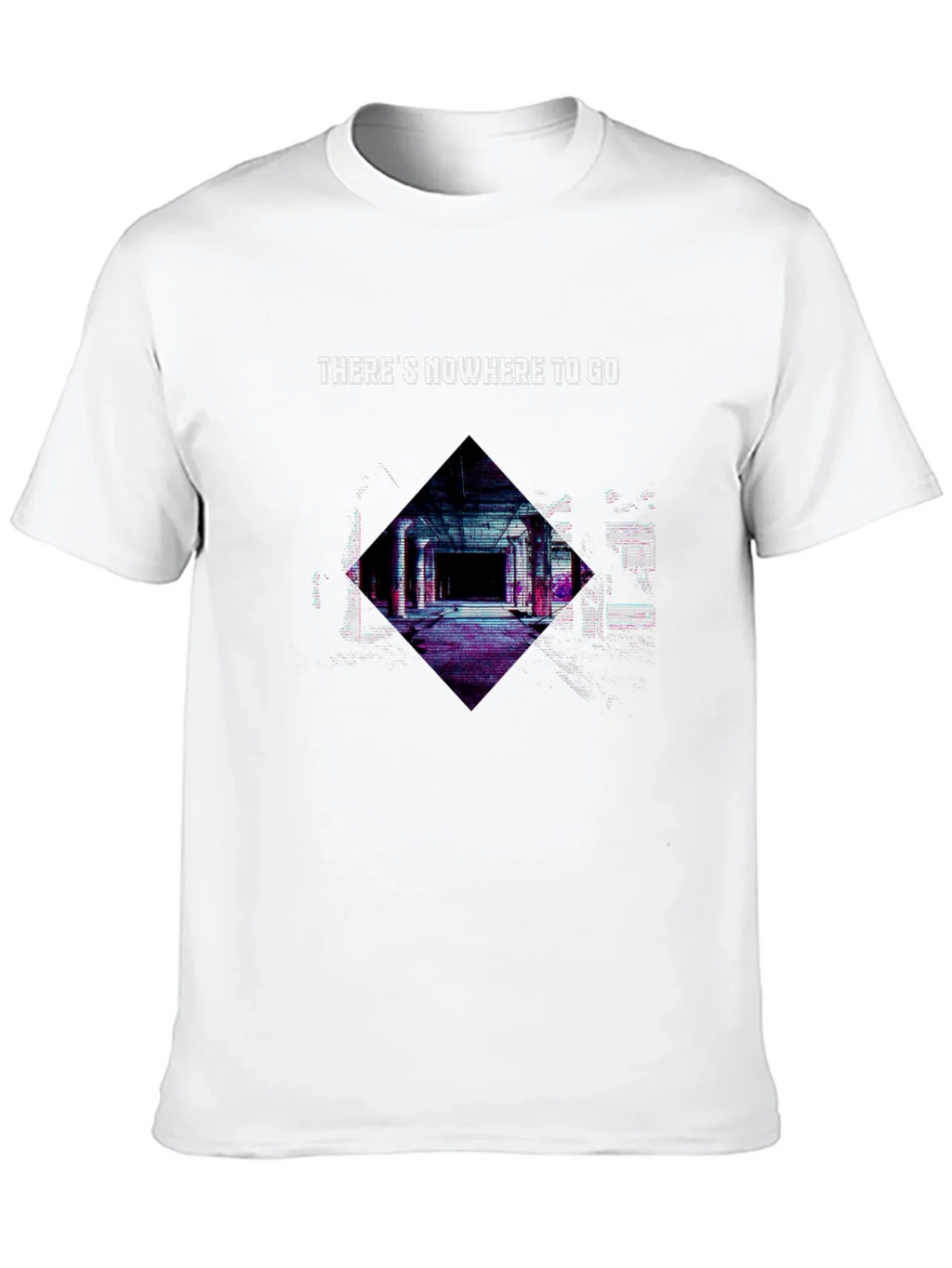 Edgy Nowhere To Go Graphic Black T-Shirt