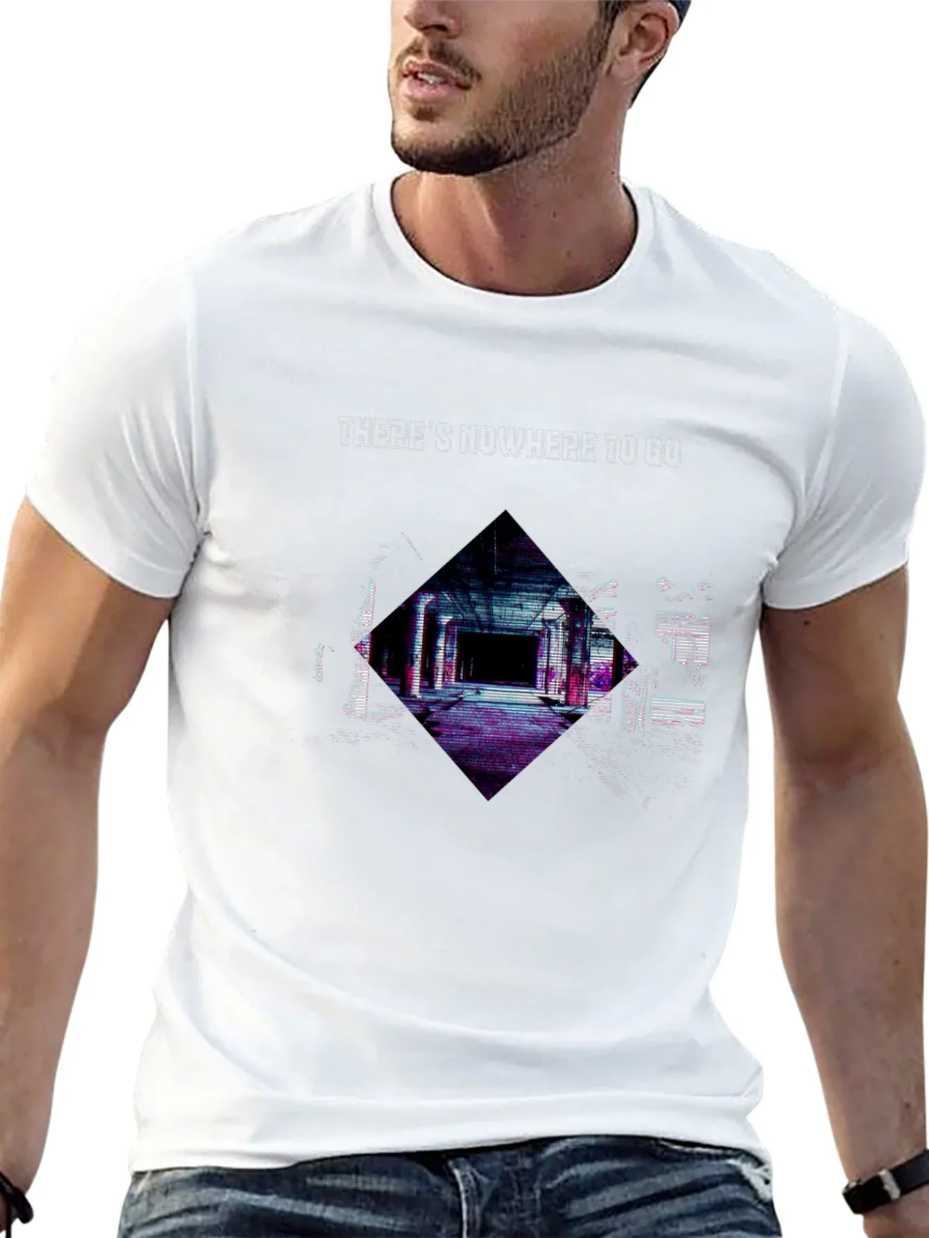 Edgy Nowhere To Go Graphic Black T-Shirt
