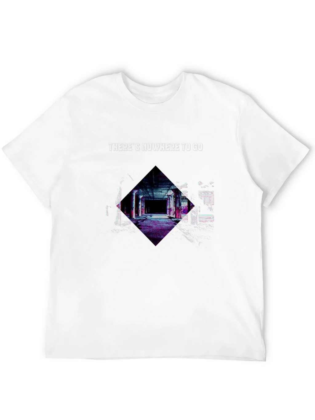 Edgy Nowhere To Go Graphic Black T-Shirt