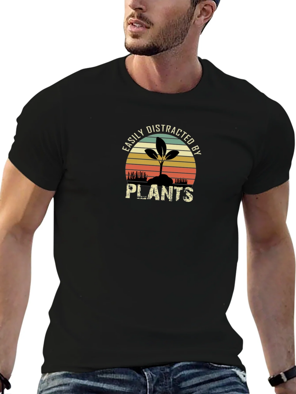Easily Distracted By Plants Graphic T-Shirt