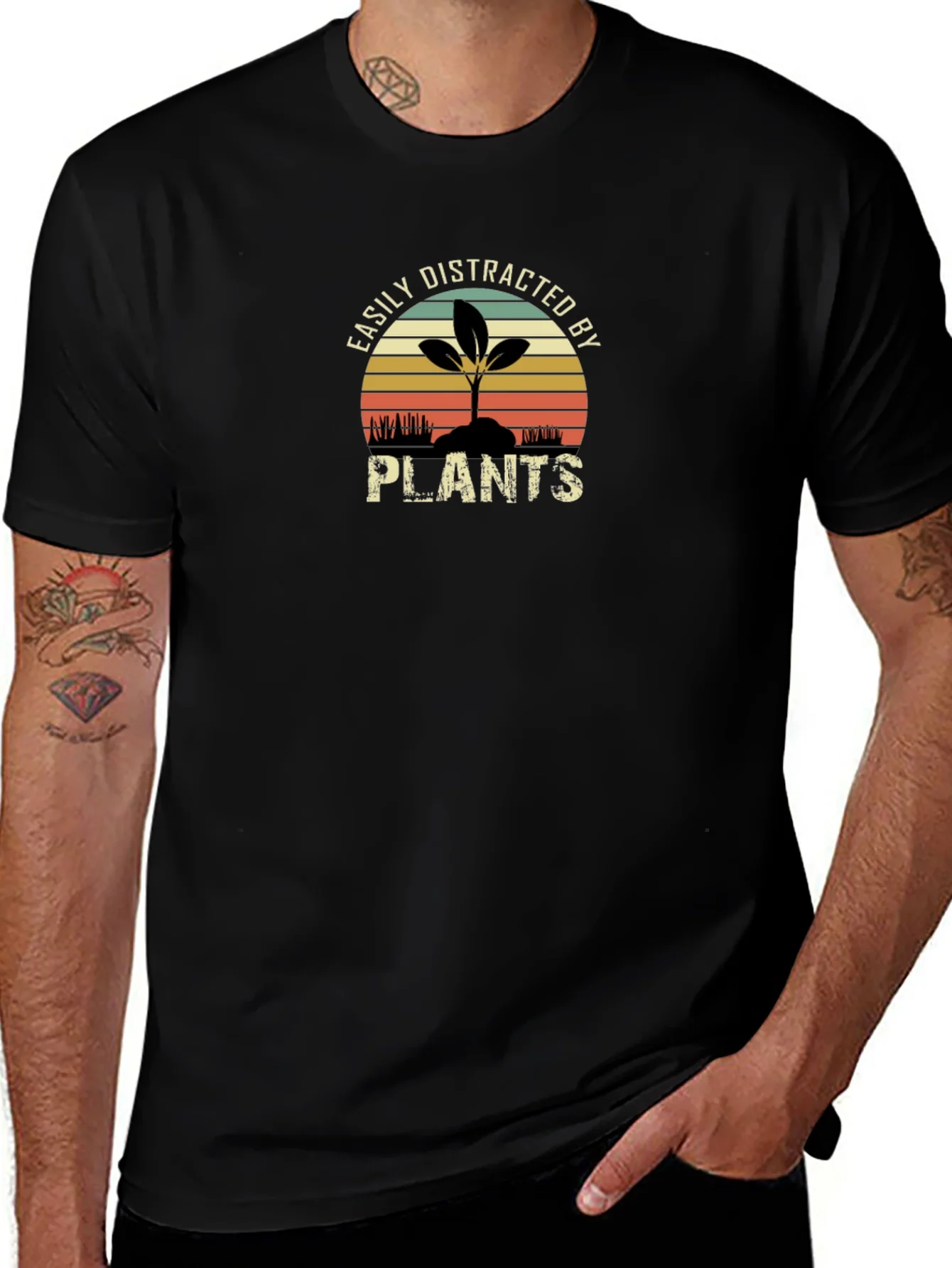 Easily Distracted By Plants Graphic T-Shirt
