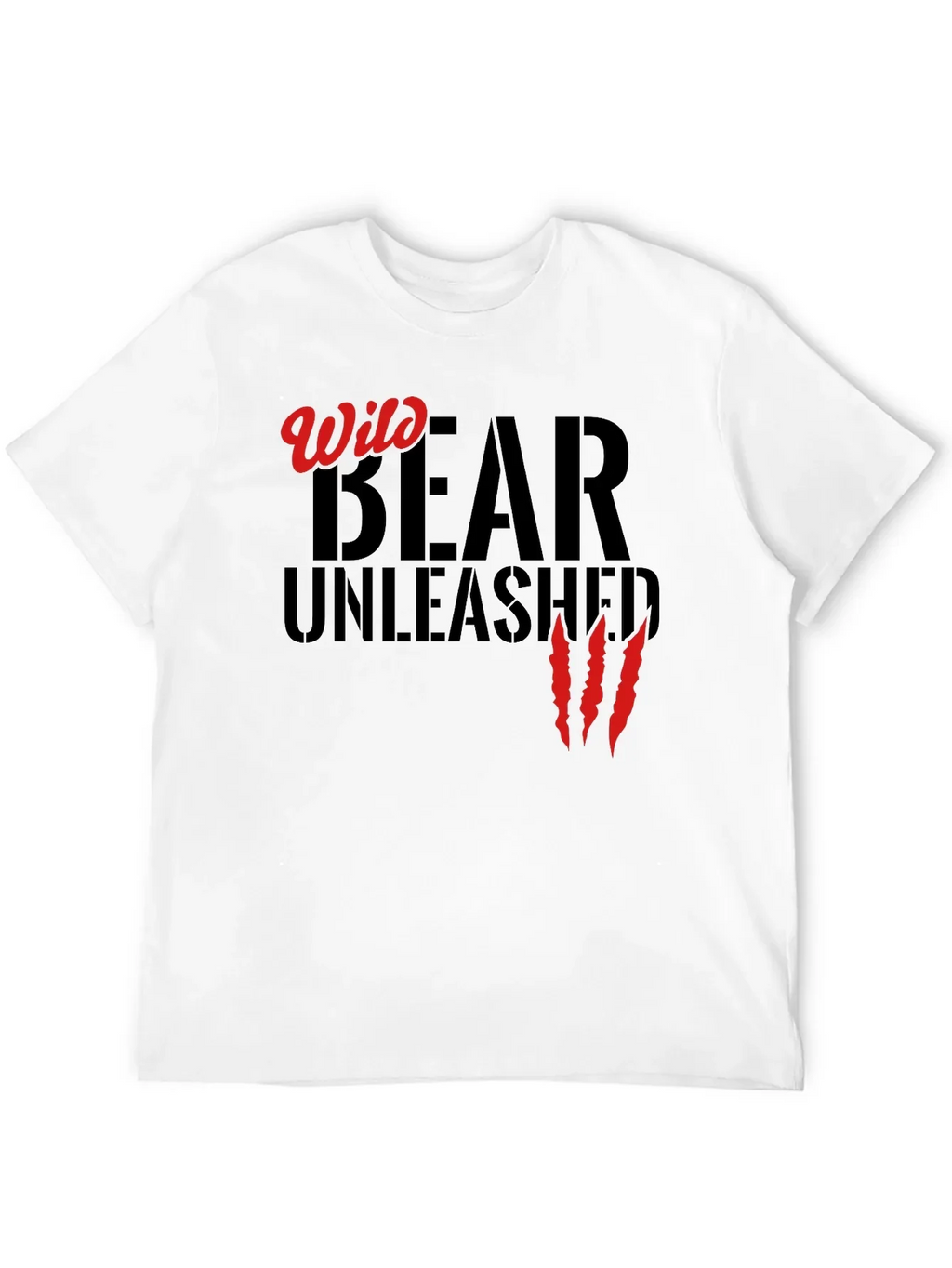 Wild Bear Unleashed Black T-Shirt