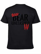 Wild Bear Unleashed Black T-Shirt