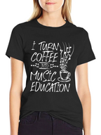 Coffee to Music Education Graphic T-Shirt