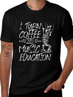 Coffee to Music Education Graphic T-Shirt