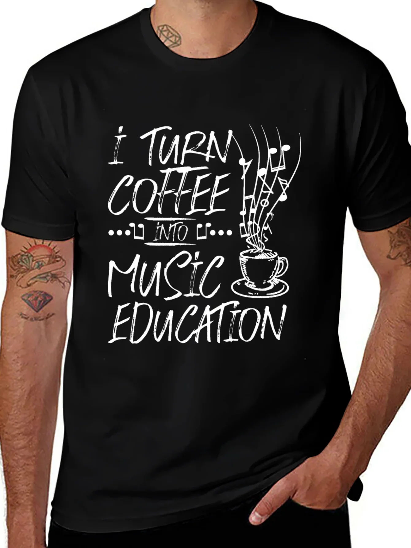 Coffee to Music Education Graphic T-Shirt