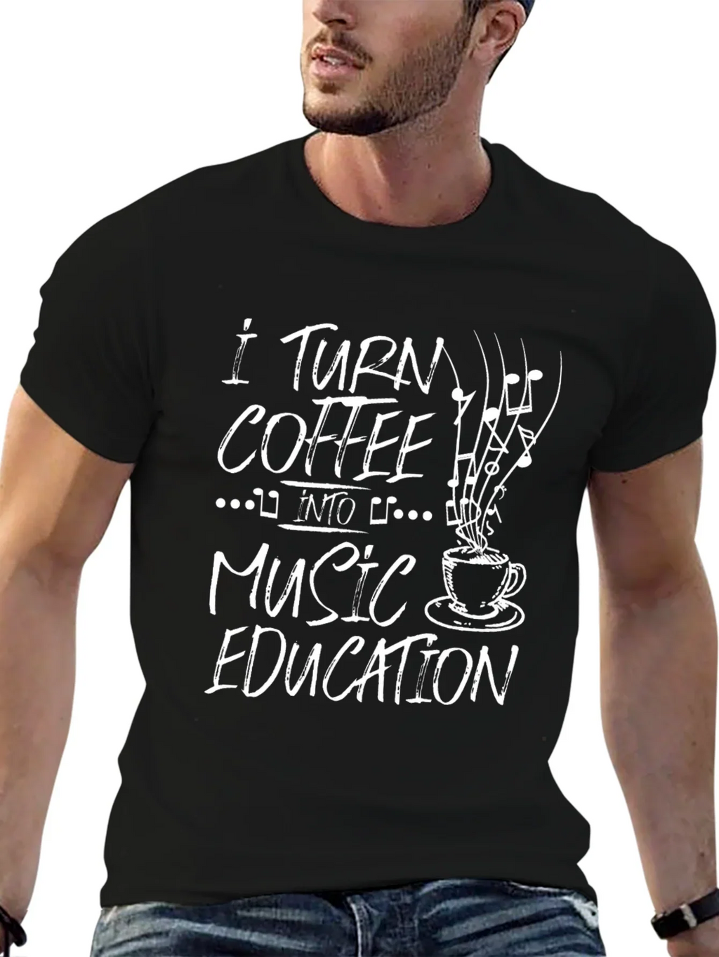 Coffee to Music Education Graphic T-Shirt
