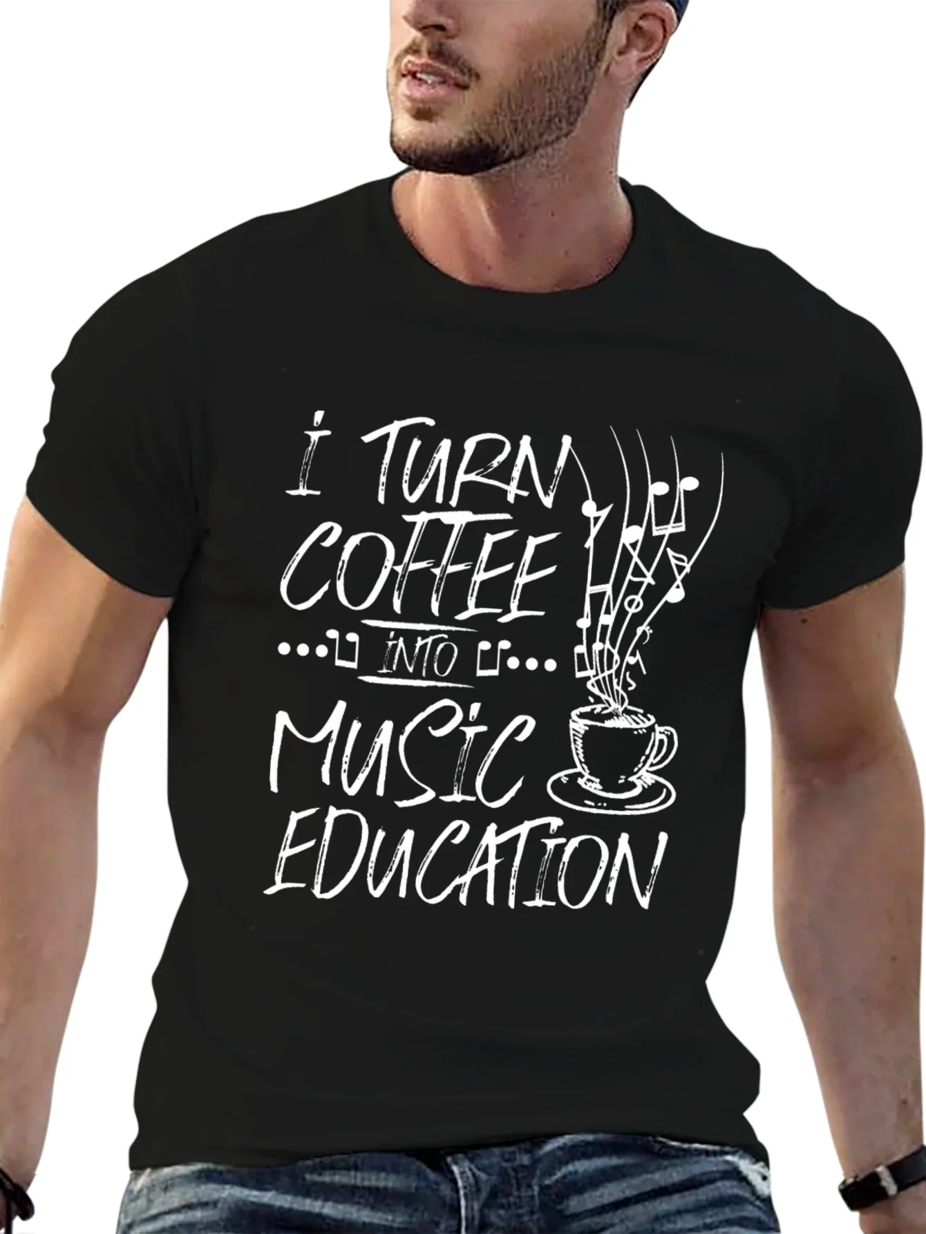 Coffee to Music Education Graphic T-Shirt