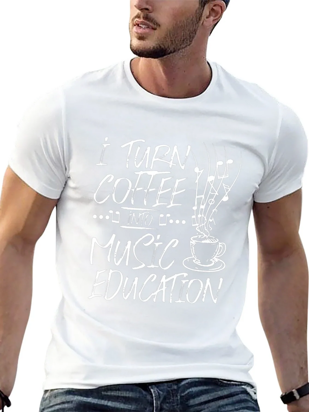 Coffee to Music Education Graphic T-Shirt