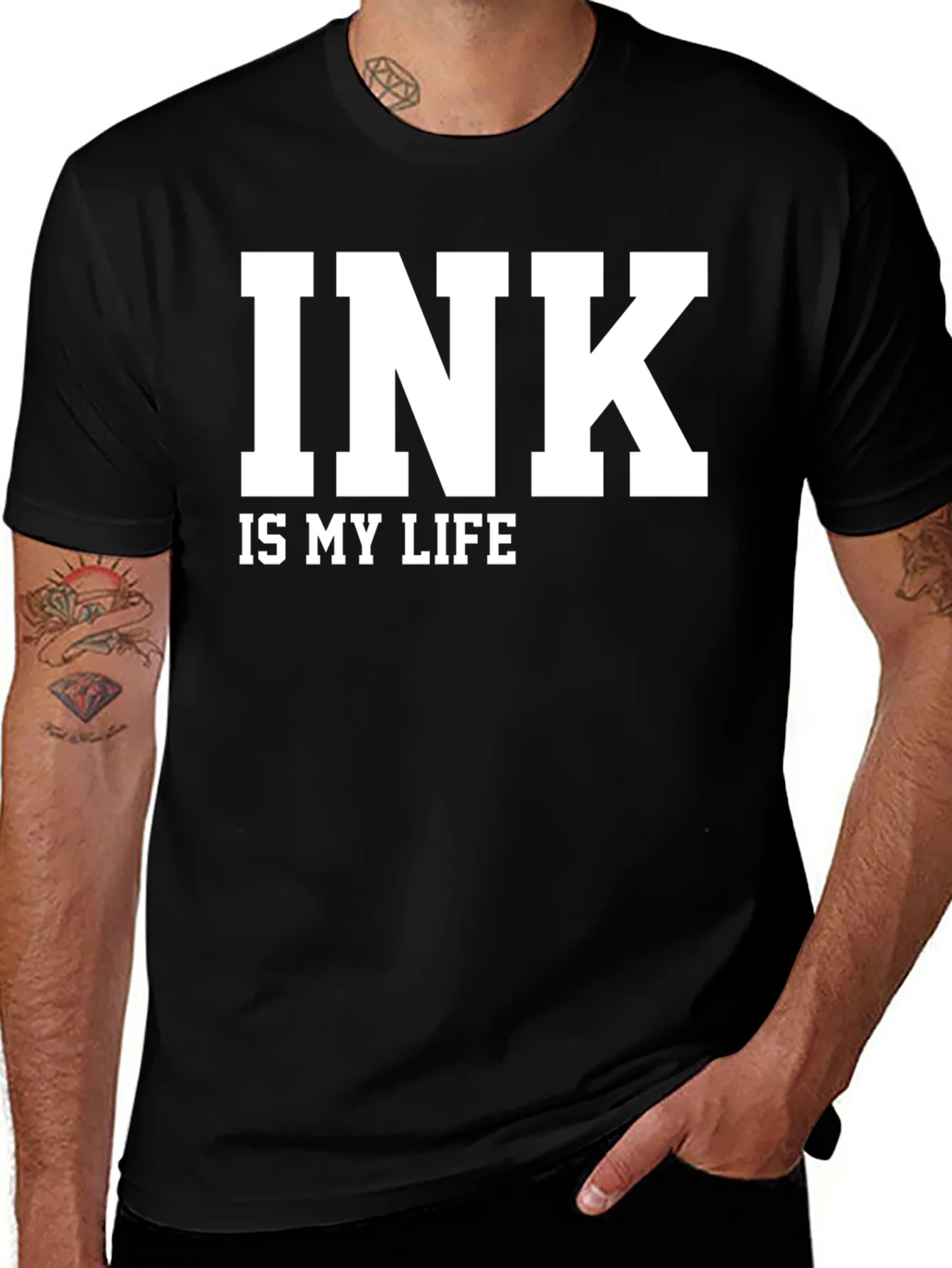 Ink Is My Life Graphic Tee - Tattoo Lover Shirt