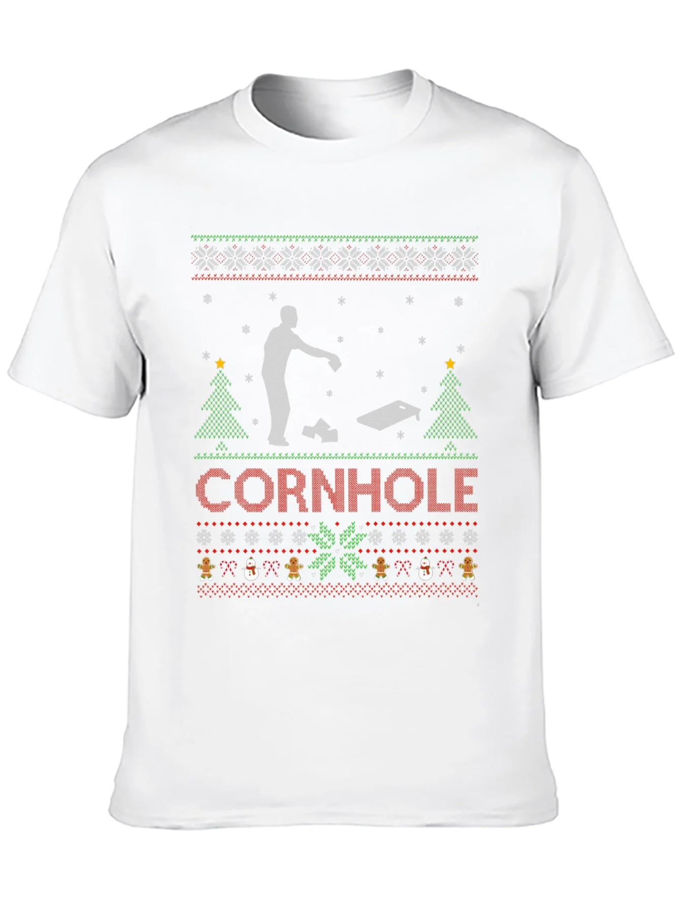 Festive Cornhole Ugly Christmas Sweater T-Shirt