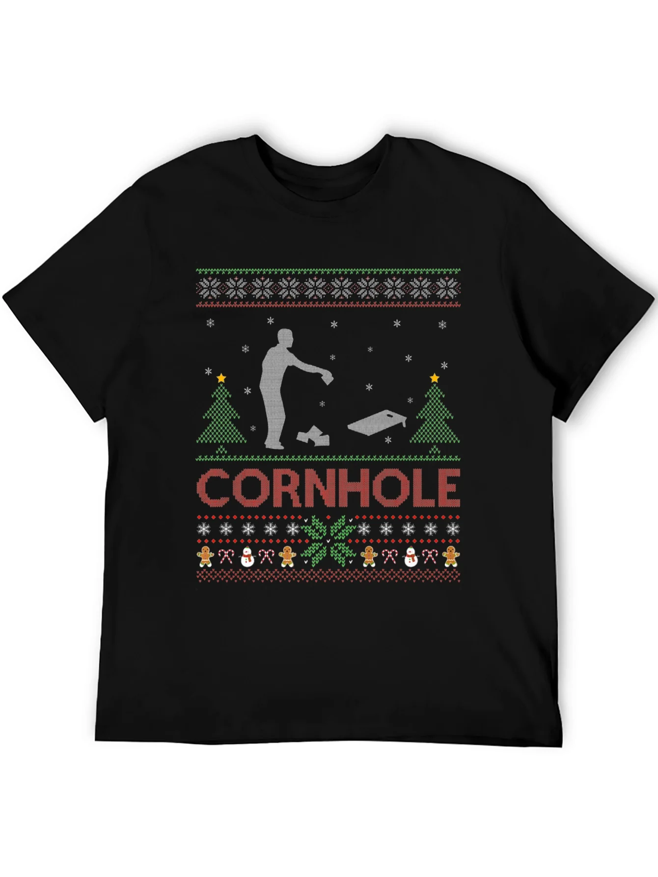 Festive Cornhole Ugly Christmas Sweater T-Shirt
