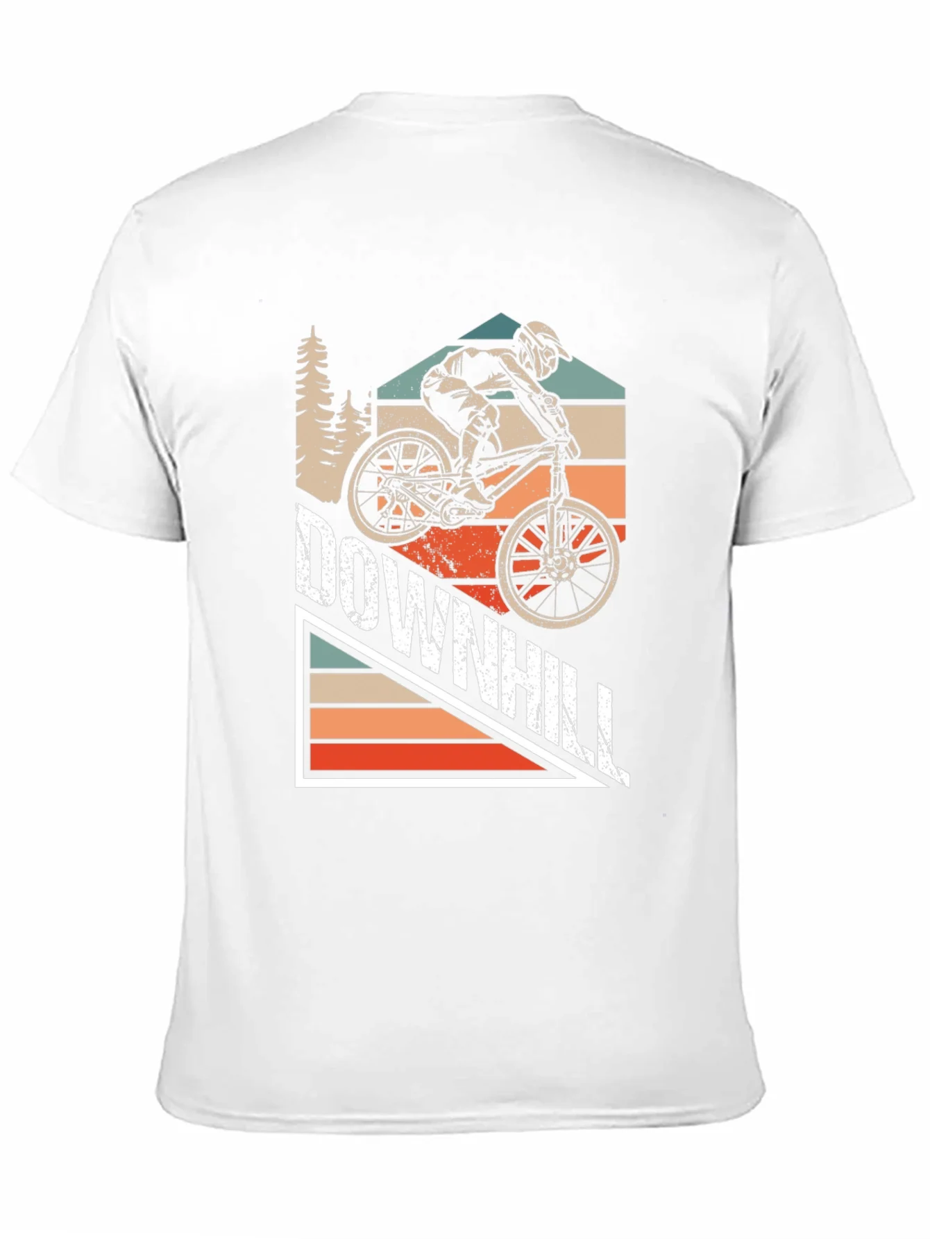 Downhill Mountain Biking Graphic Tee - Black