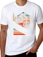 Downhill Mountain Biking Graphic Tee - Black
