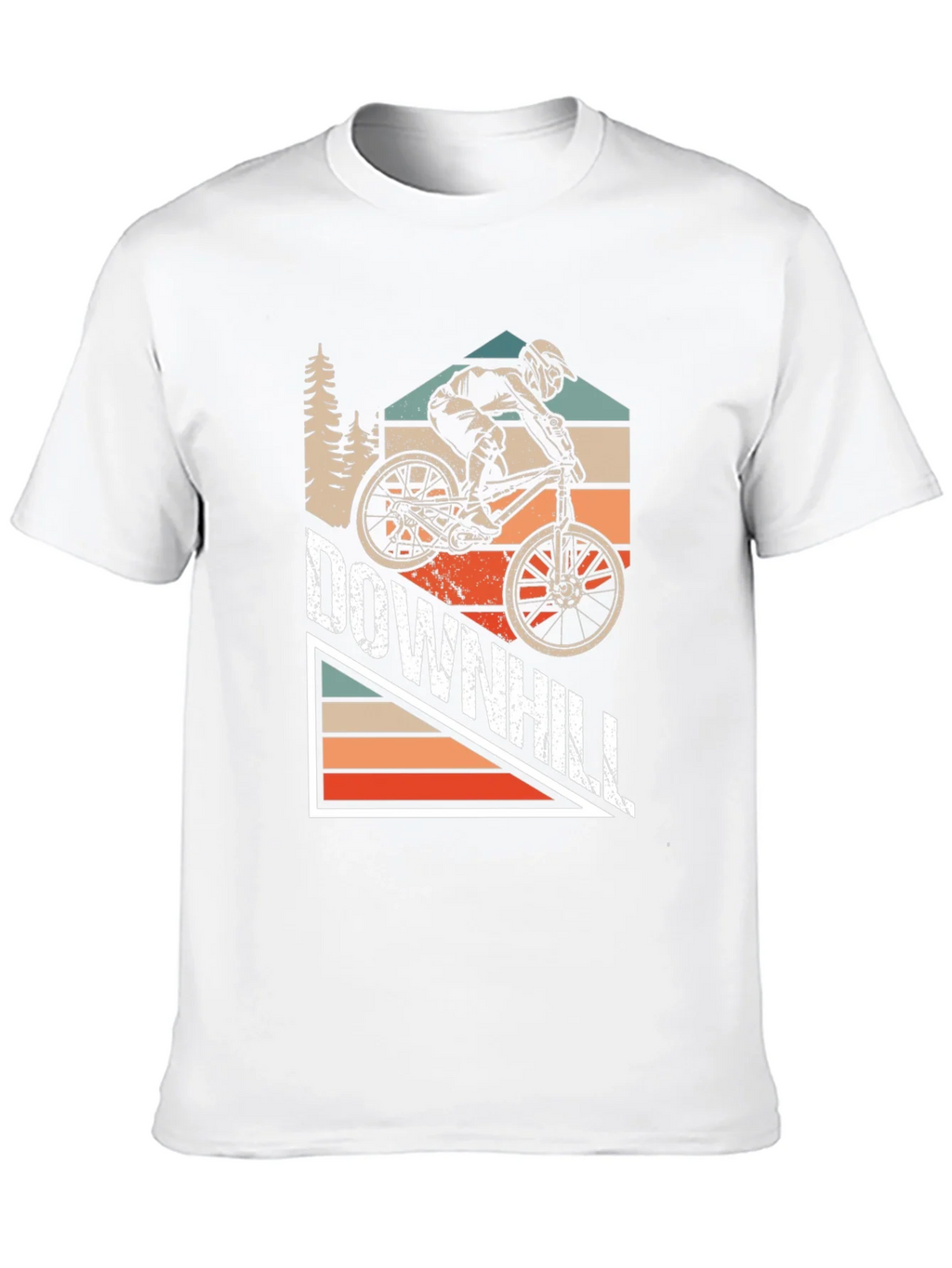 Downhill Mountain Biking Graphic Tee - Black