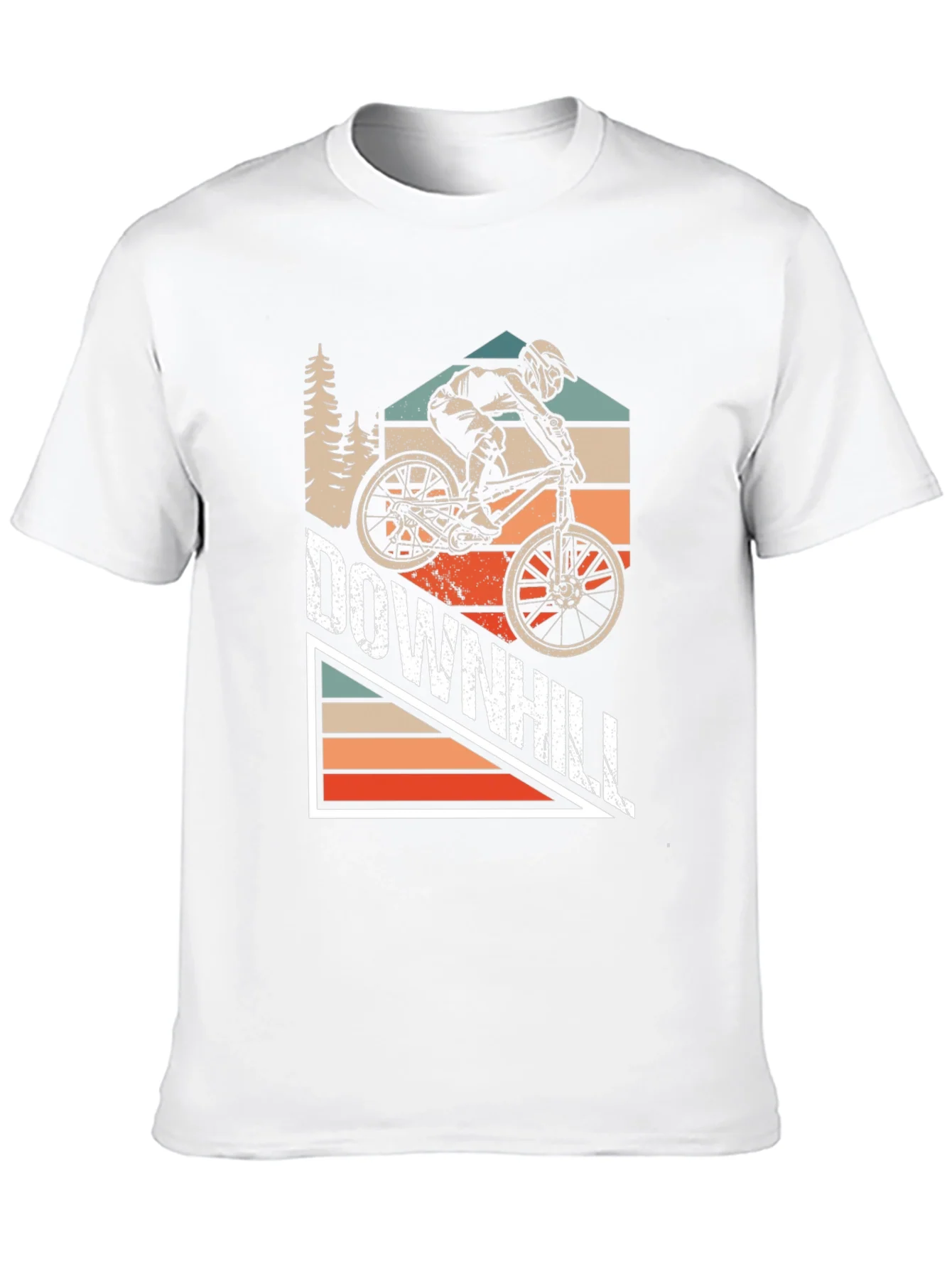Downhill Mountain Biking Graphic Tee - Black