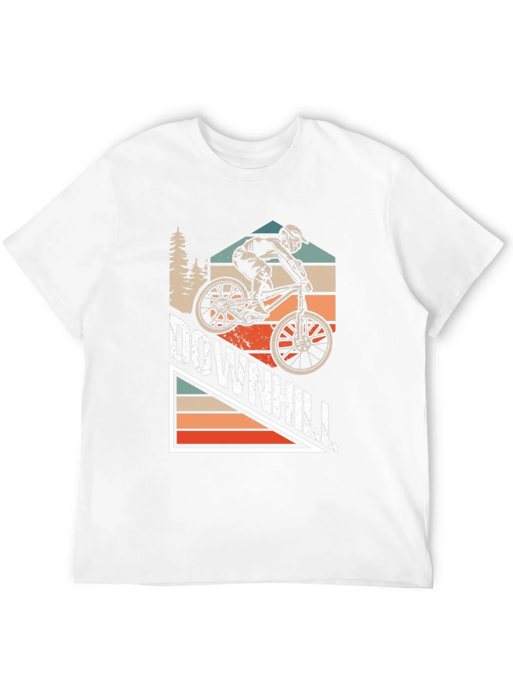 Downhill Mountain Biking Graphic Tee - Black