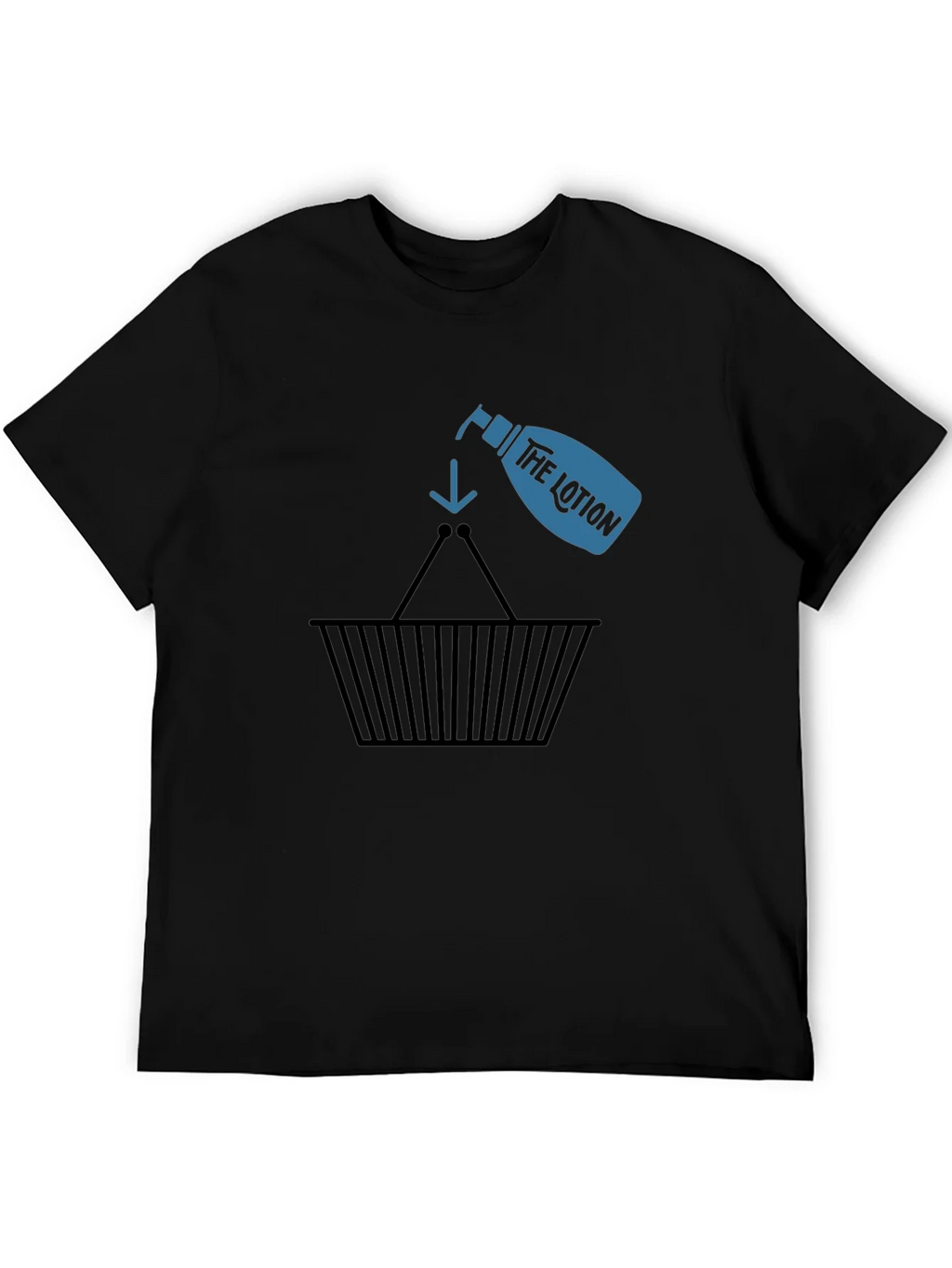 Lotion Basket Black T-Shirt - Funny & Unique Design