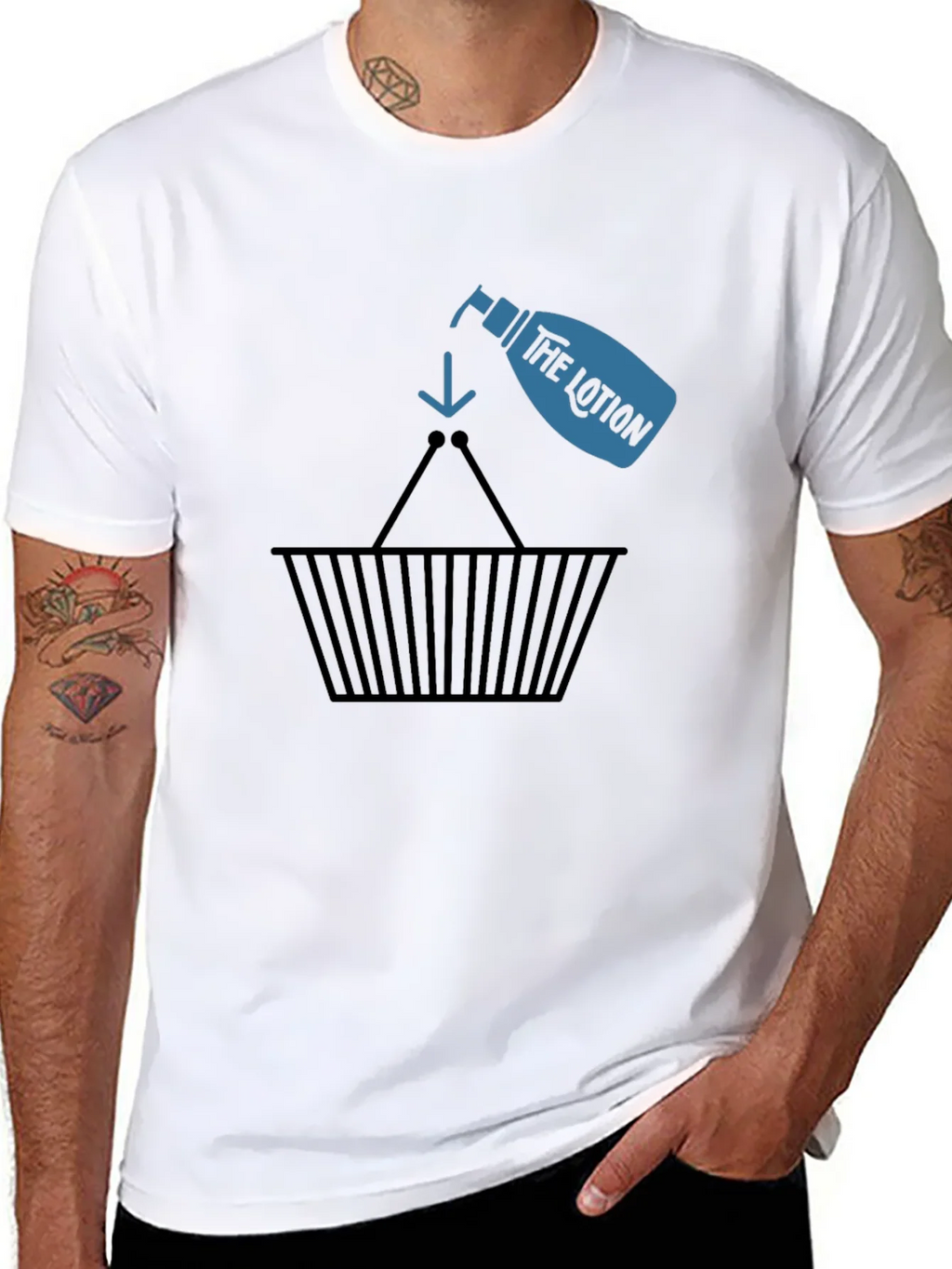 Lotion Basket Black T-Shirt - Funny & Unique Design