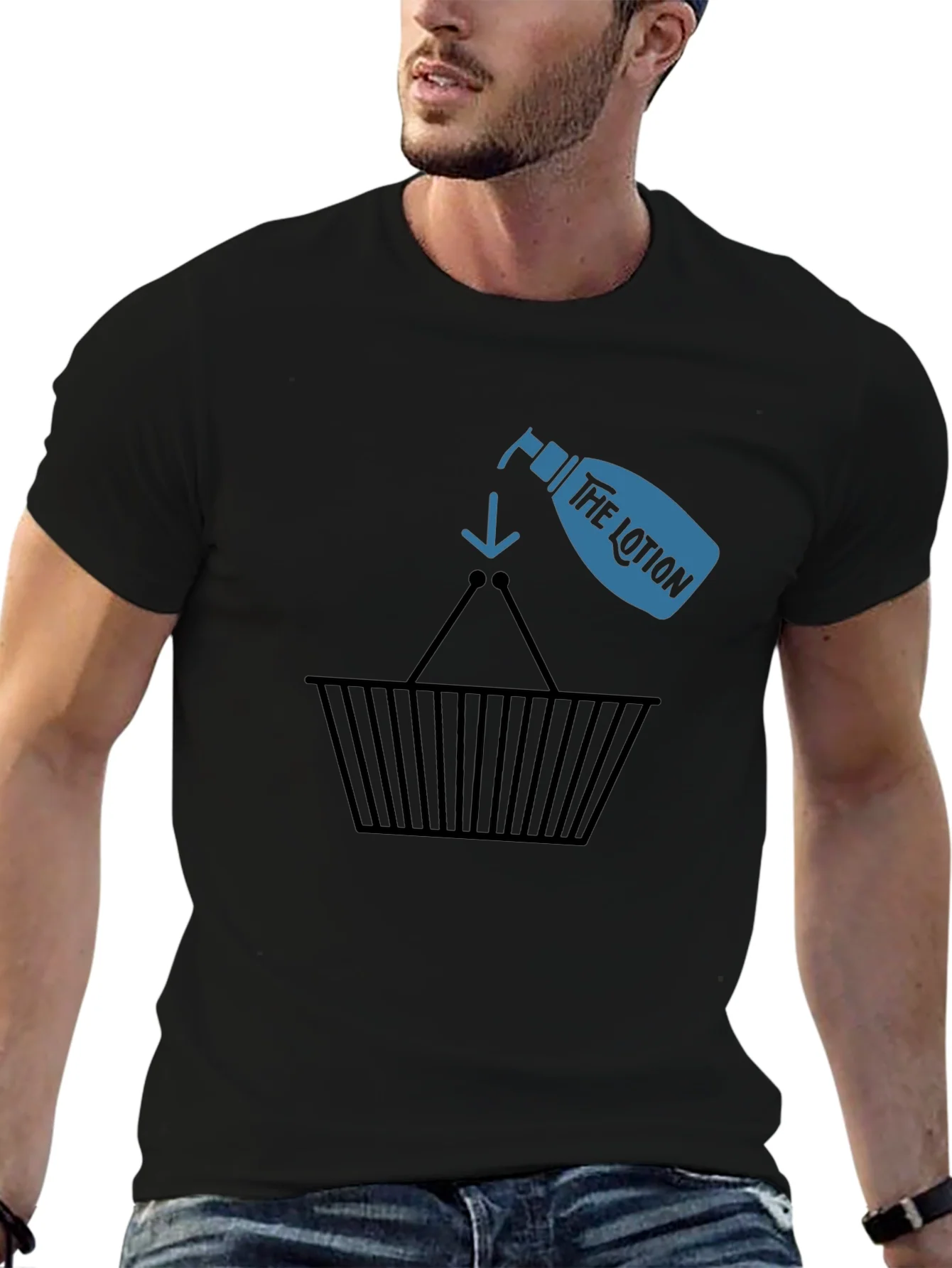 Lotion Basket Black T-Shirt - Funny & Unique Design