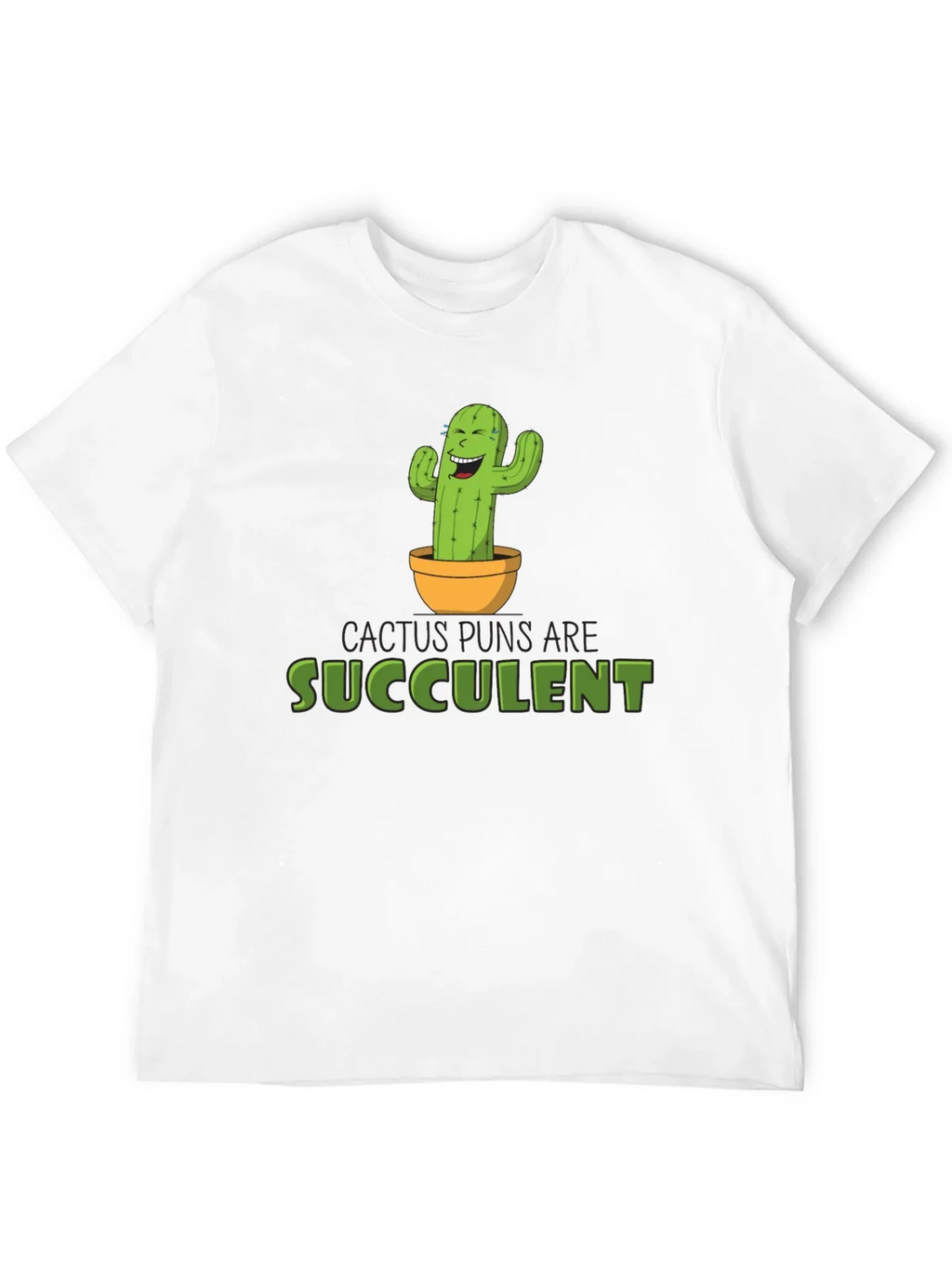 Cactus Puns Are Succulent Black Graphic Tee