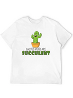 Cactus Puns Are Succulent Black Graphic Tee
