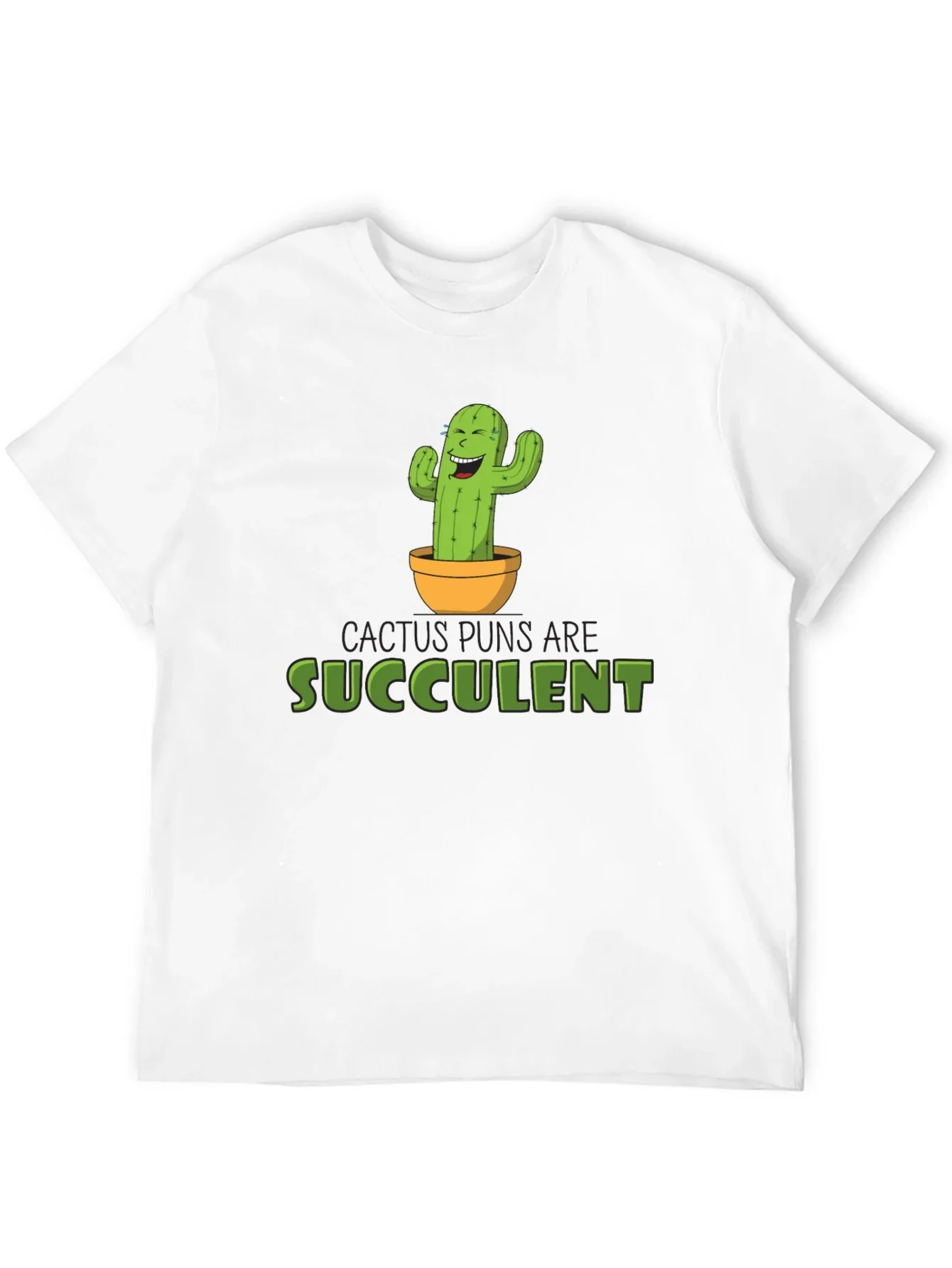 Cactus Puns Are Succulent Black Graphic Tee