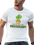 Cactus Puns Are Succulent Black Graphic Tee
