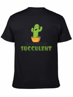 Cactus Puns Are Succulent Black Graphic Tee