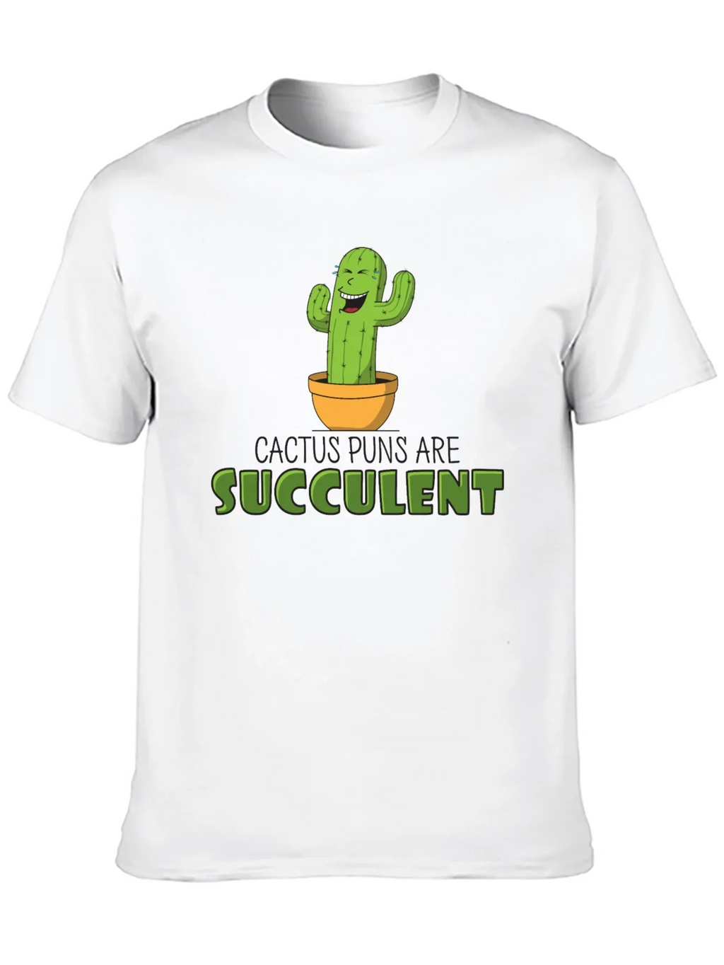 Cactus Puns Are Succulent Black Graphic Tee