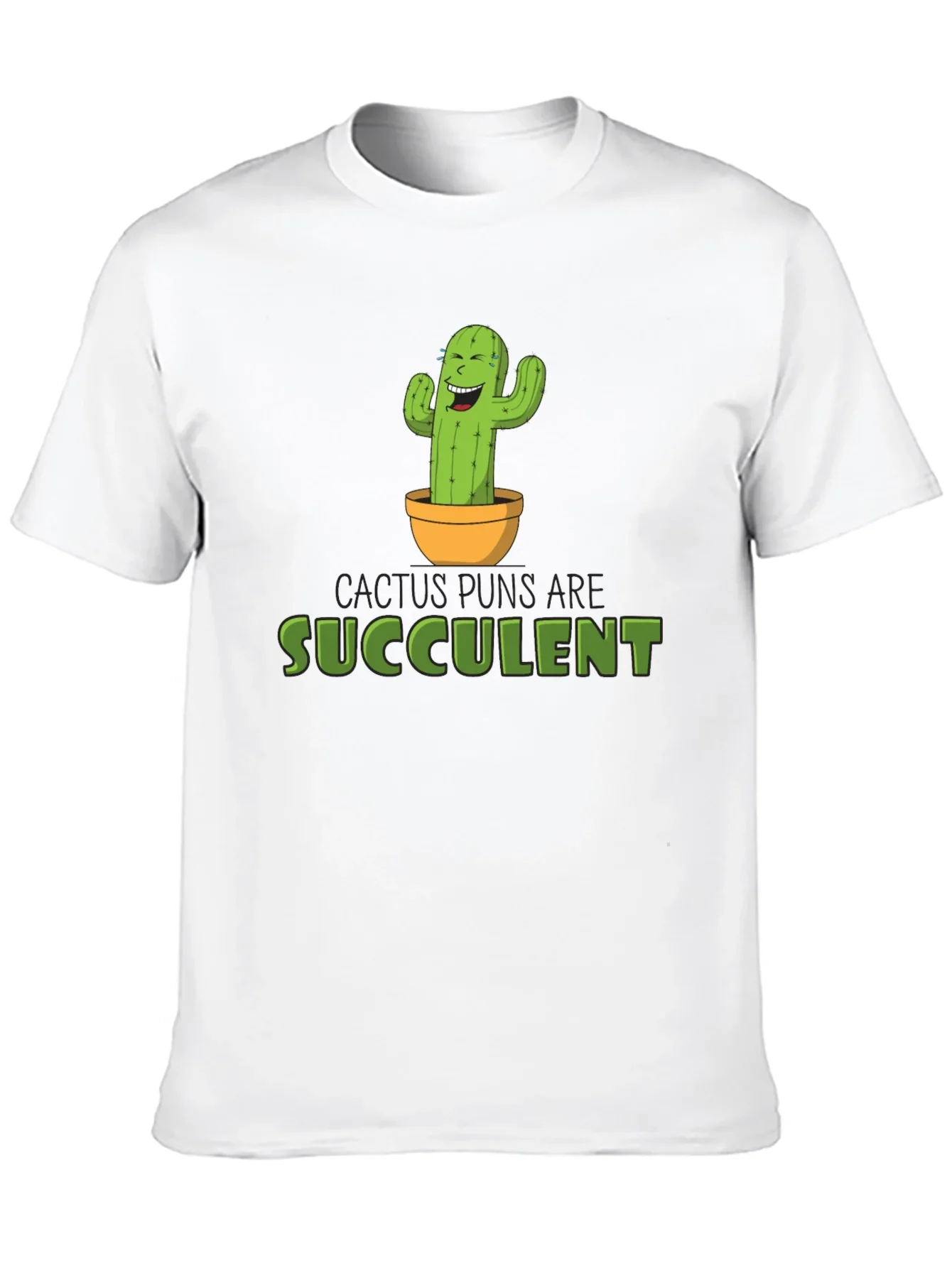 Cactus Puns Are Succulent Black Graphic Tee