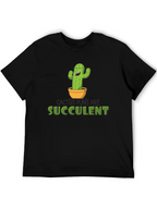 Cactus Puns Are Succulent Black Graphic Tee