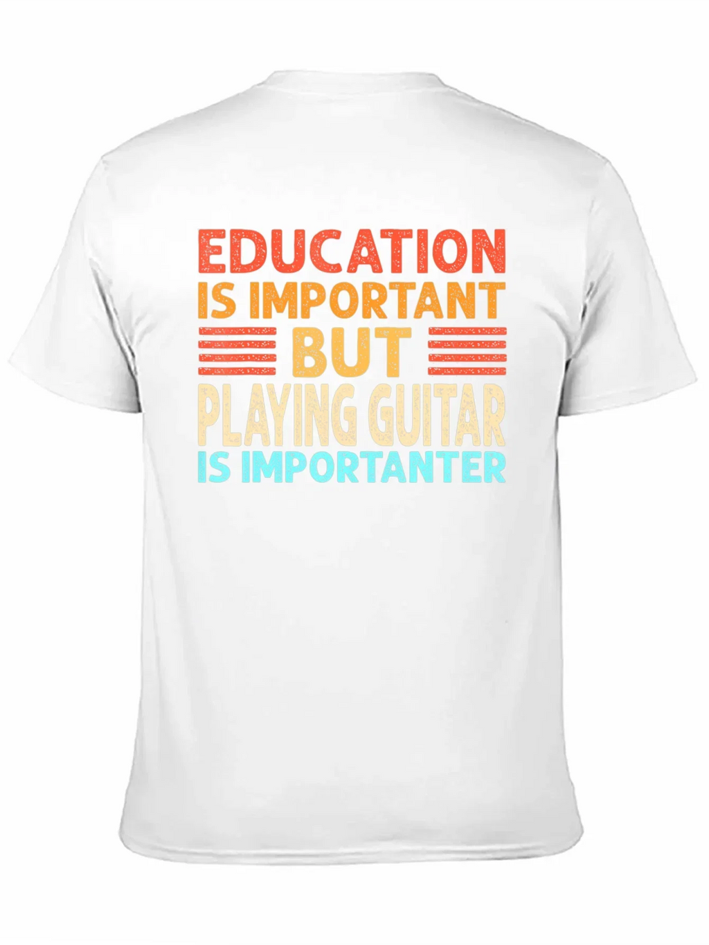 Funny Guitar Player T-Shirt Education is Important