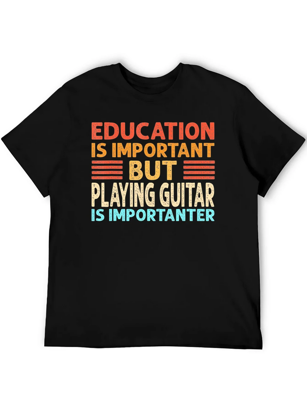 Funny Guitar Player T-Shirt Education is Important