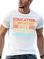 Funny Guitar Player T-Shirt Education is Important