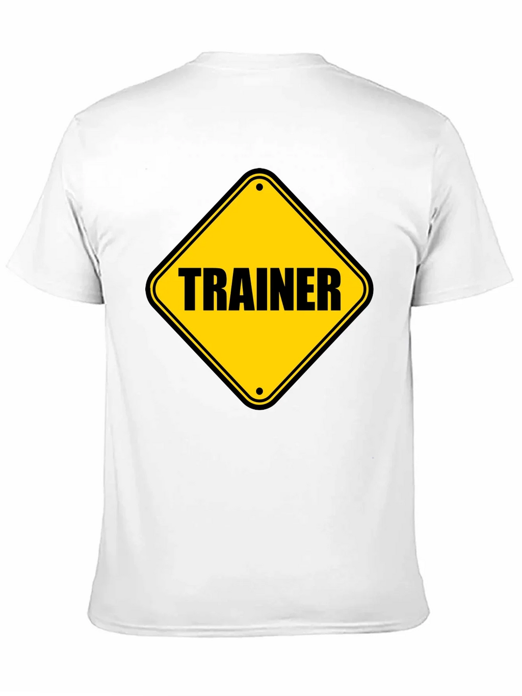 Trainer Warning Sign Graphic Tee - Black Cotton T-Shirt