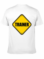Trainer Warning Sign Graphic Tee - Black Cotton T-Shirt