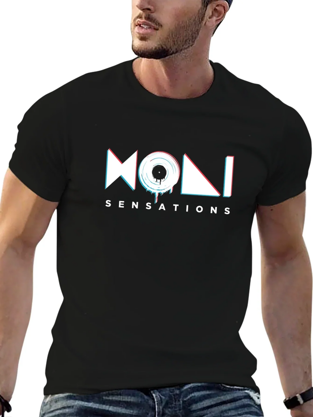 MONI Sensations Black Graphic T-Shirt