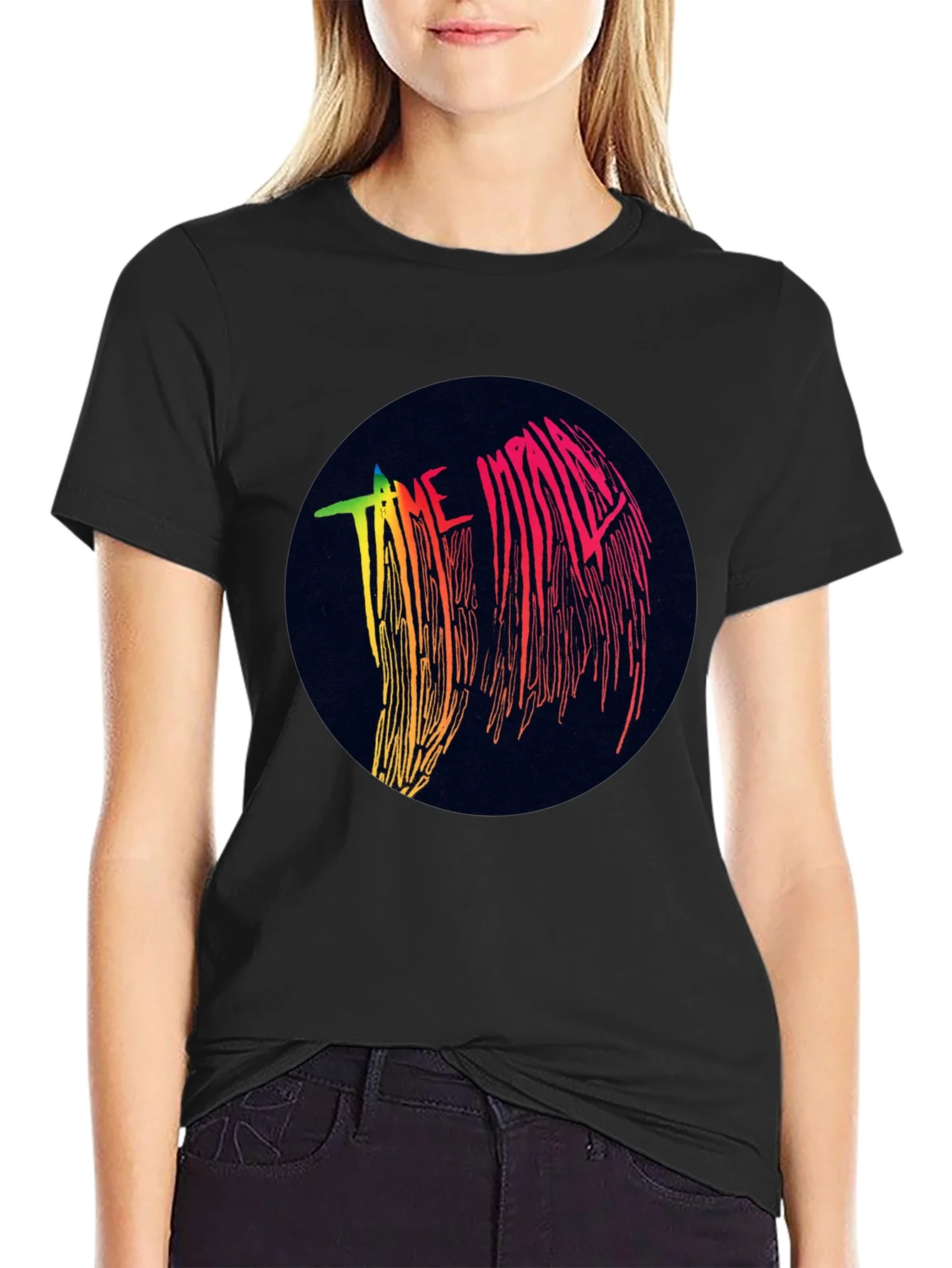 Tame Impala Graphic Black T-Shirt - Retro Style