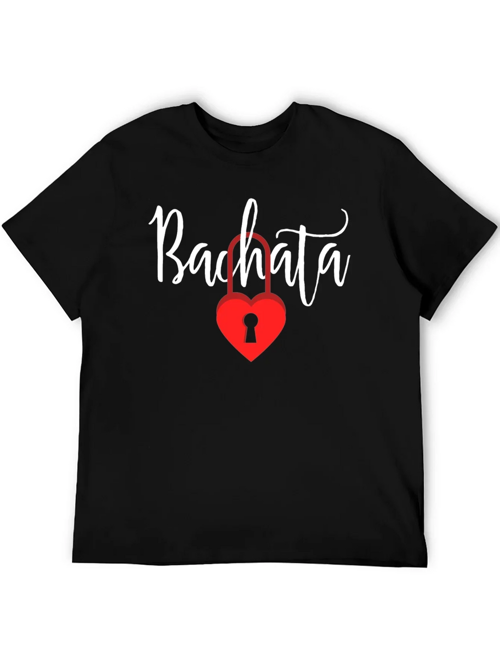 Bachata Heart Lock Graphic Tee - Trendy Dance Shirt